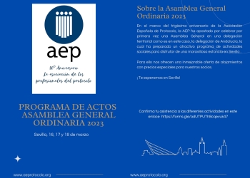 La AEP celebrará este viernes 17 de marzo su Asamblea General Ordinaria en Sevilla