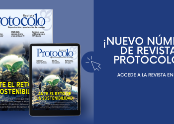 El reto de la sostenibilidad en los eventos, portada del nuevo número de REVISTA PROTOCOLO