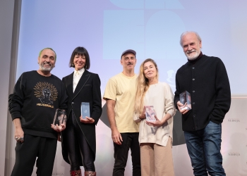 El actor Lluís Homar y la artista Miss Beige, Premios Nebrija CREA 2023